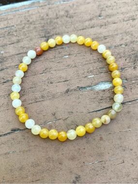 Yellow Beaded Bracelet #2717